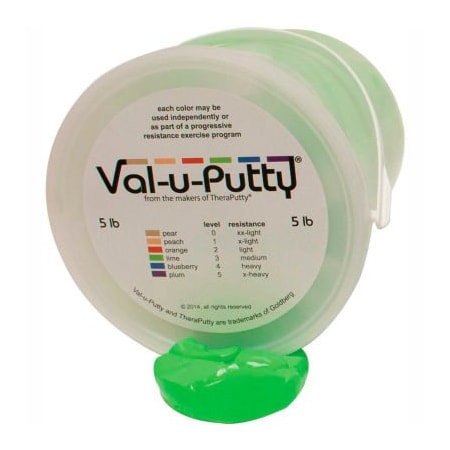 Fabrication Enterprises Val-u-Putty Exercise Putty, Lime, Medium, 5 Pound 750118